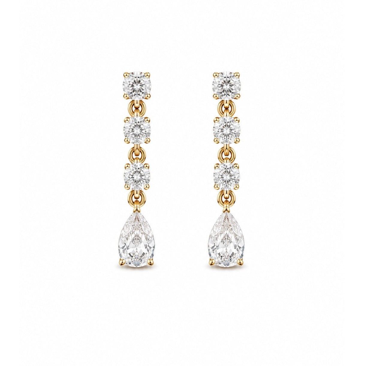ARETE 3 CZ Y GOTA COLGANTE