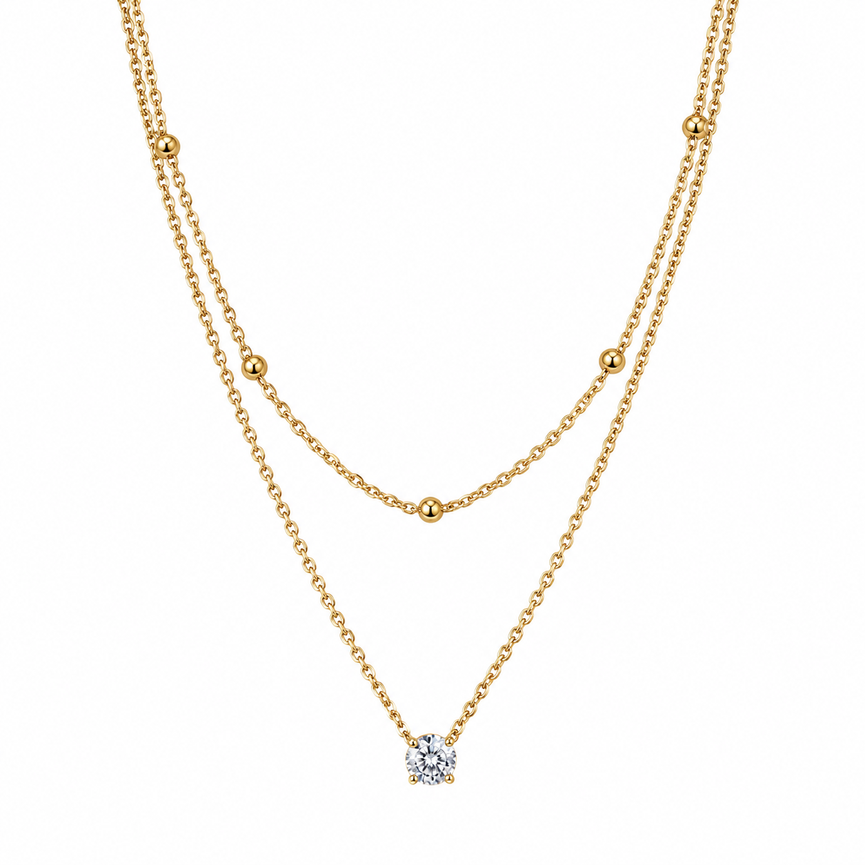 COLLAR DOBLE Y CIRCONIA