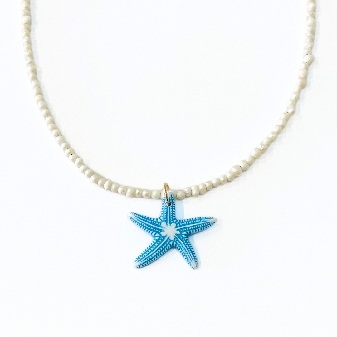 COLLAR ESTRELLA DE MAR AZUL