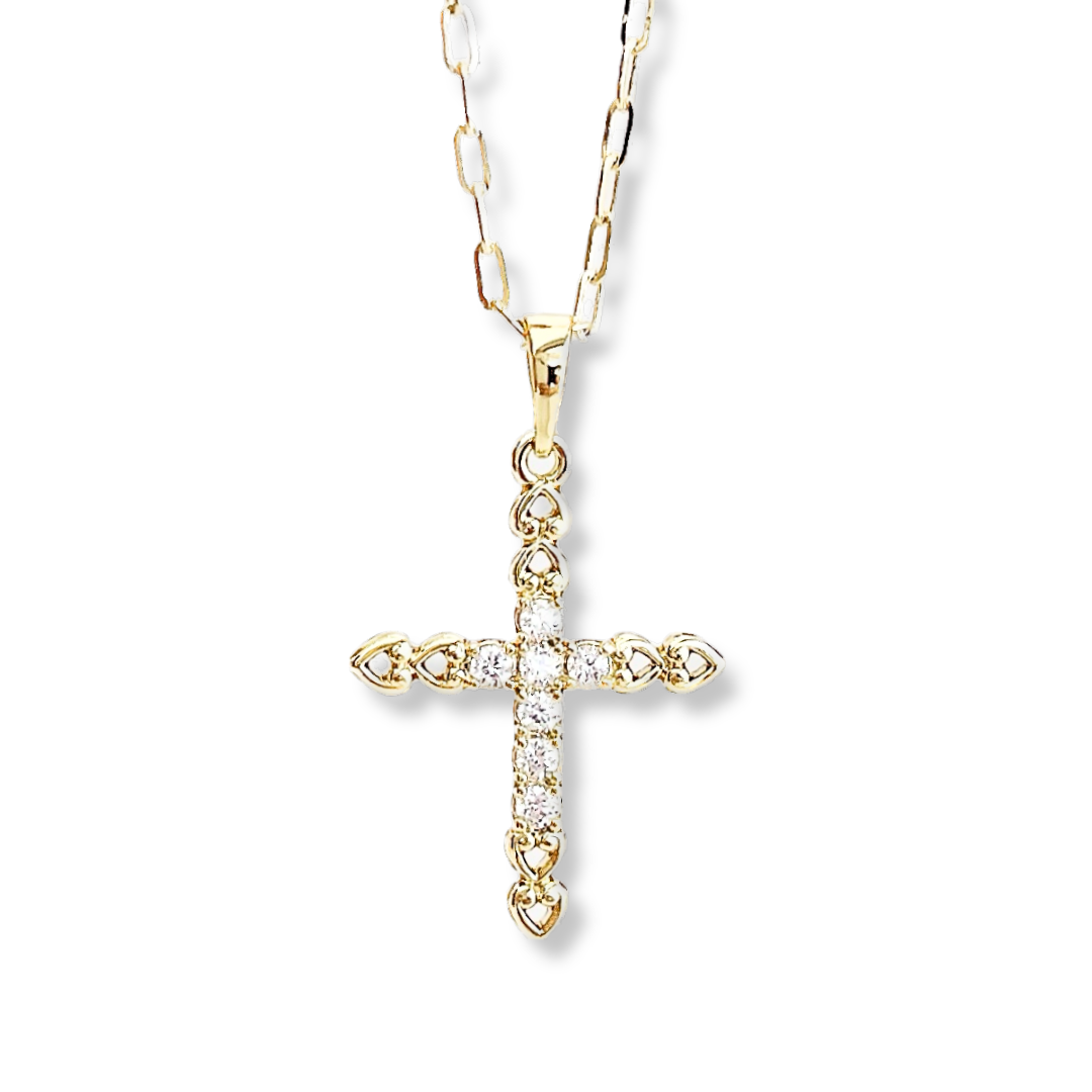 COLLAR CRUZ CORAZONES