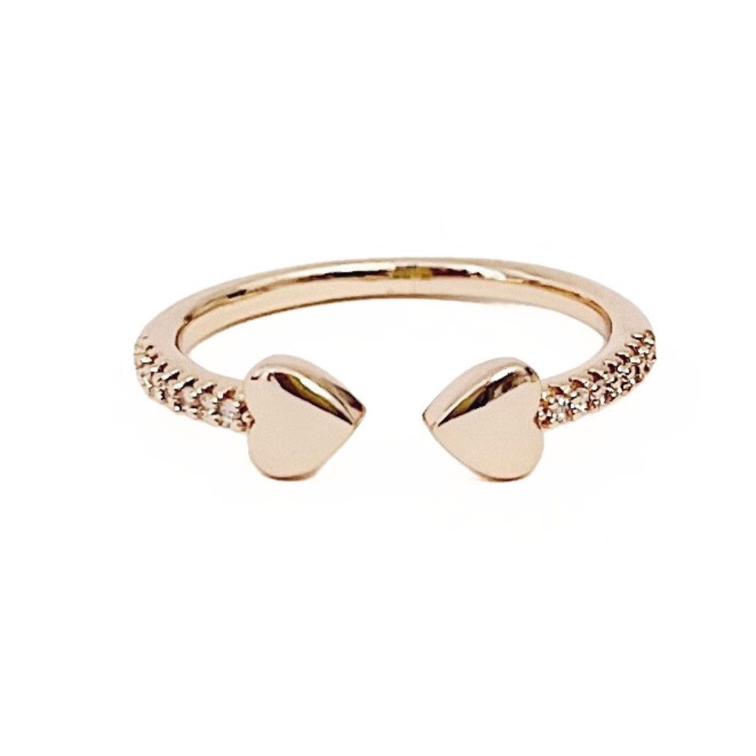 ANILLO DOBLE CORAZÓN