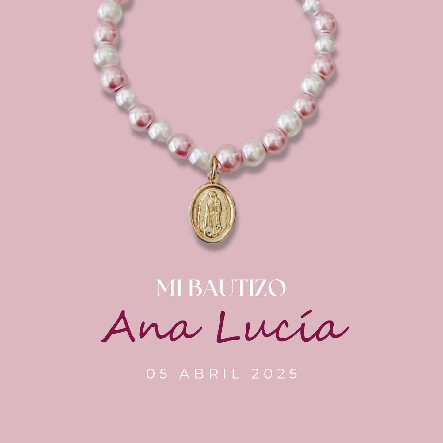 PULSERA PERLA Y VIRGENCITA