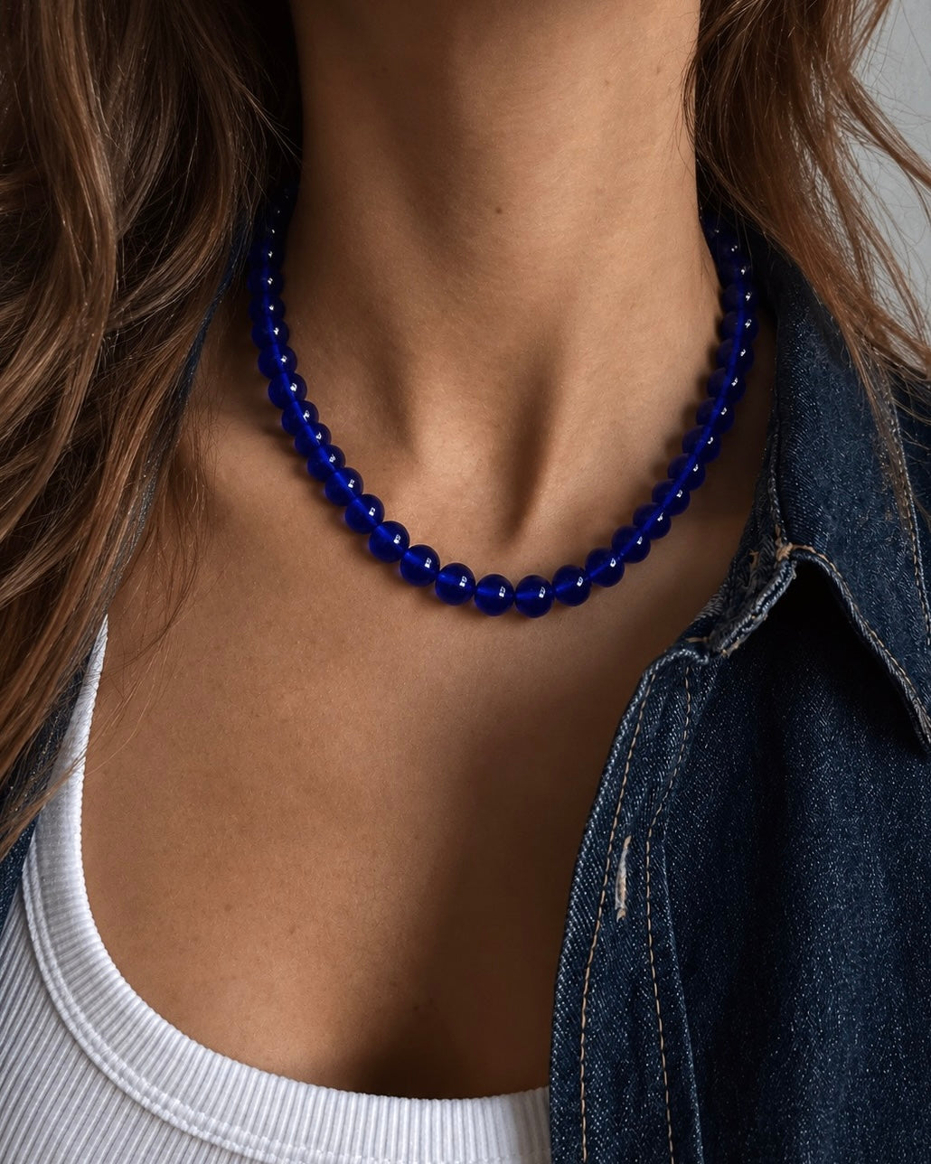 COLLAR BLUE GLASS