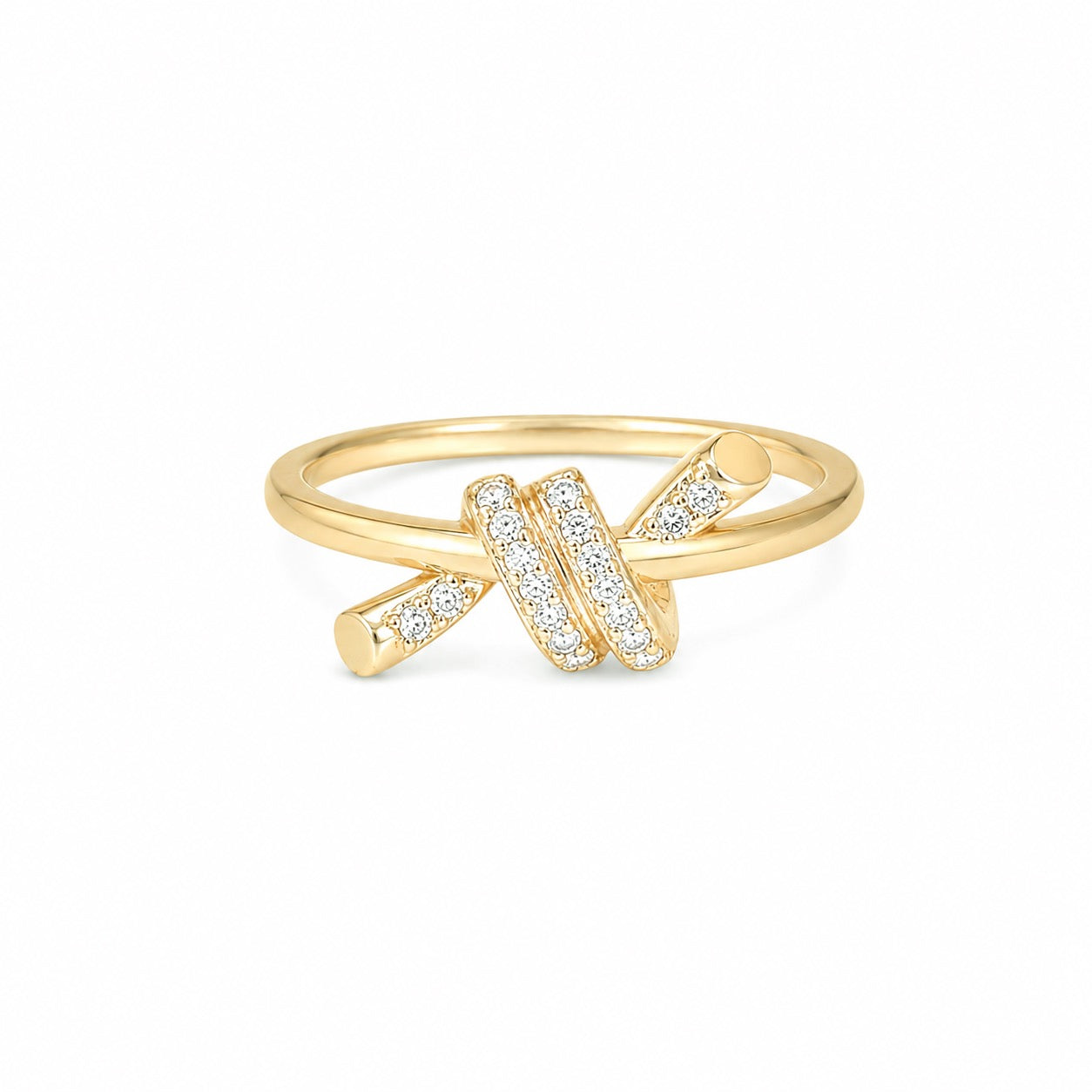 ANILLO ENTRELAZADO PAVE