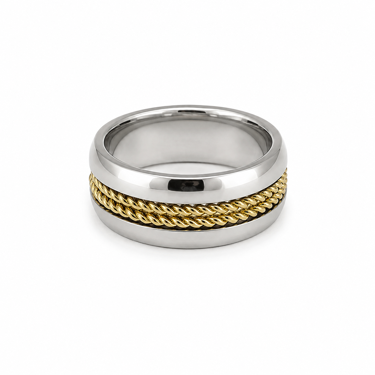 ANILLO TORCIDO BICOLOR