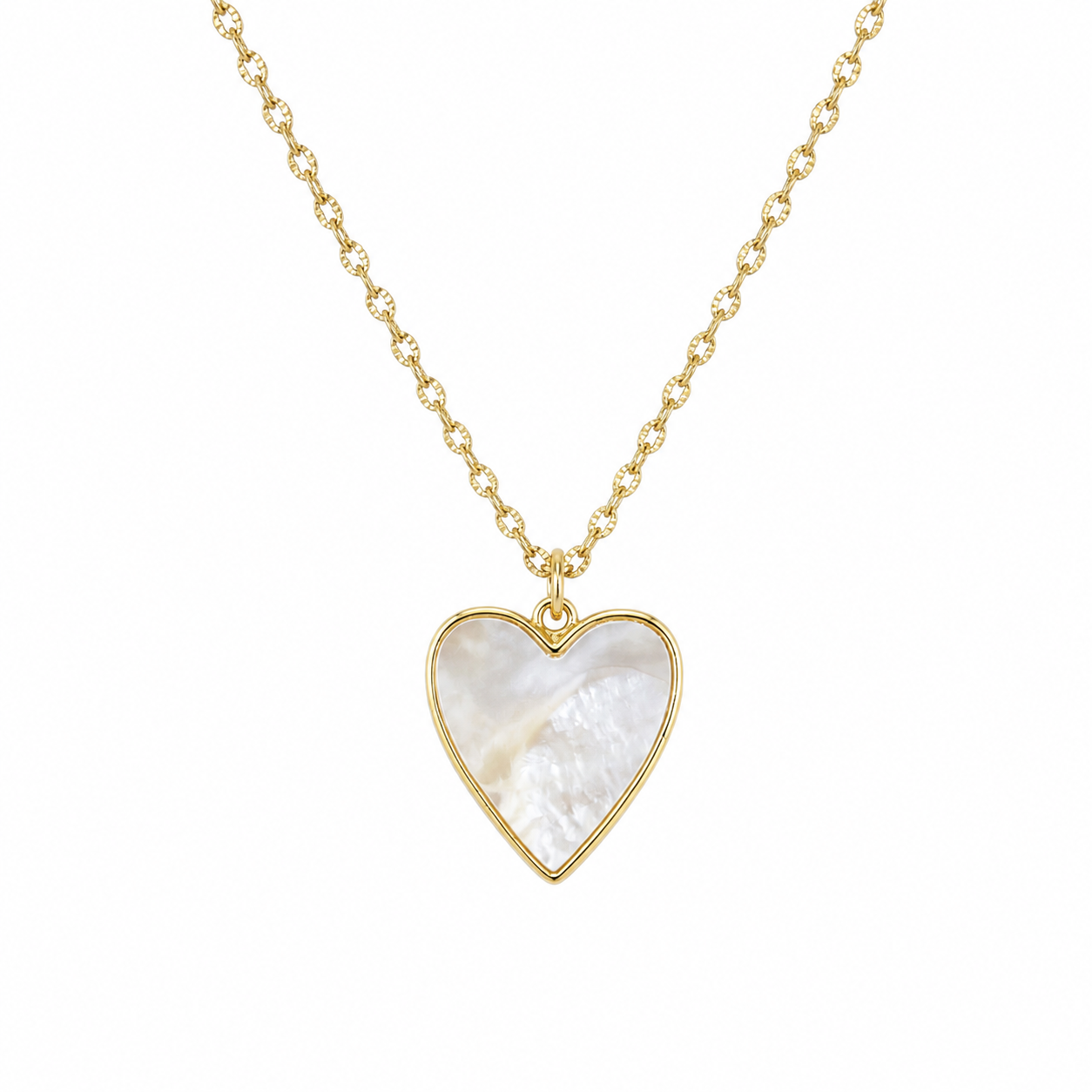 COLLAR CORAZÓN MADRE PERLA