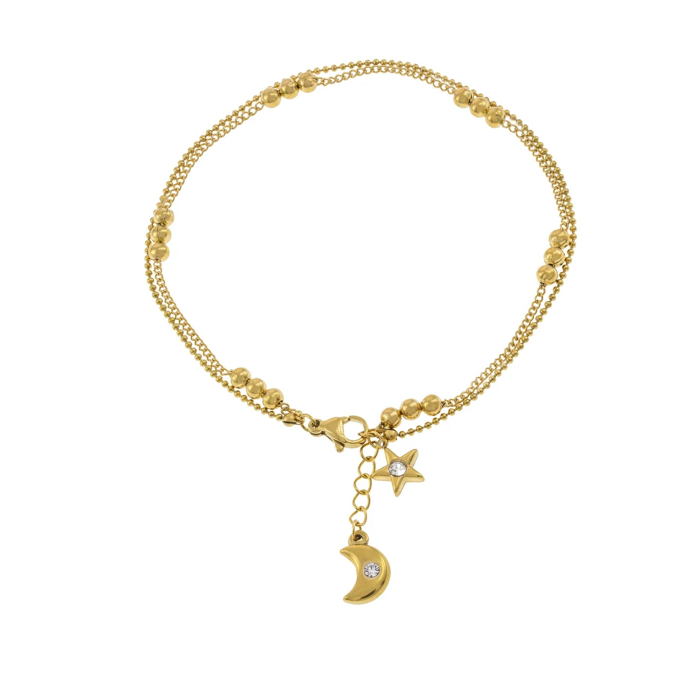 TOBILLERA LUNA Y ESTRELLA