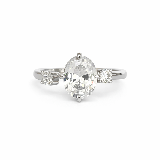 ANILLO ÓVALO CIRCONIAS