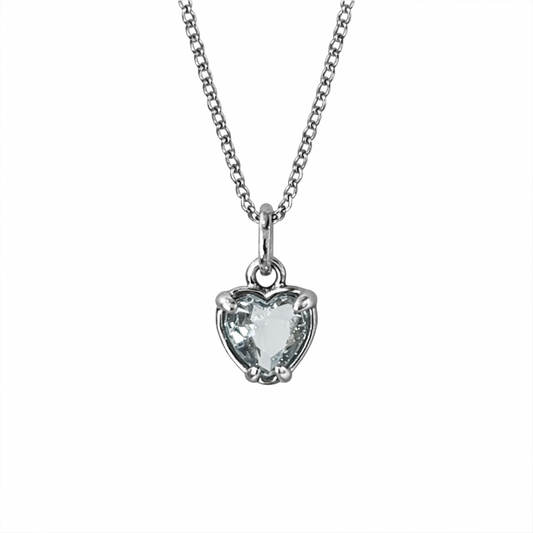 COLLAR CORAZÓN GRIS