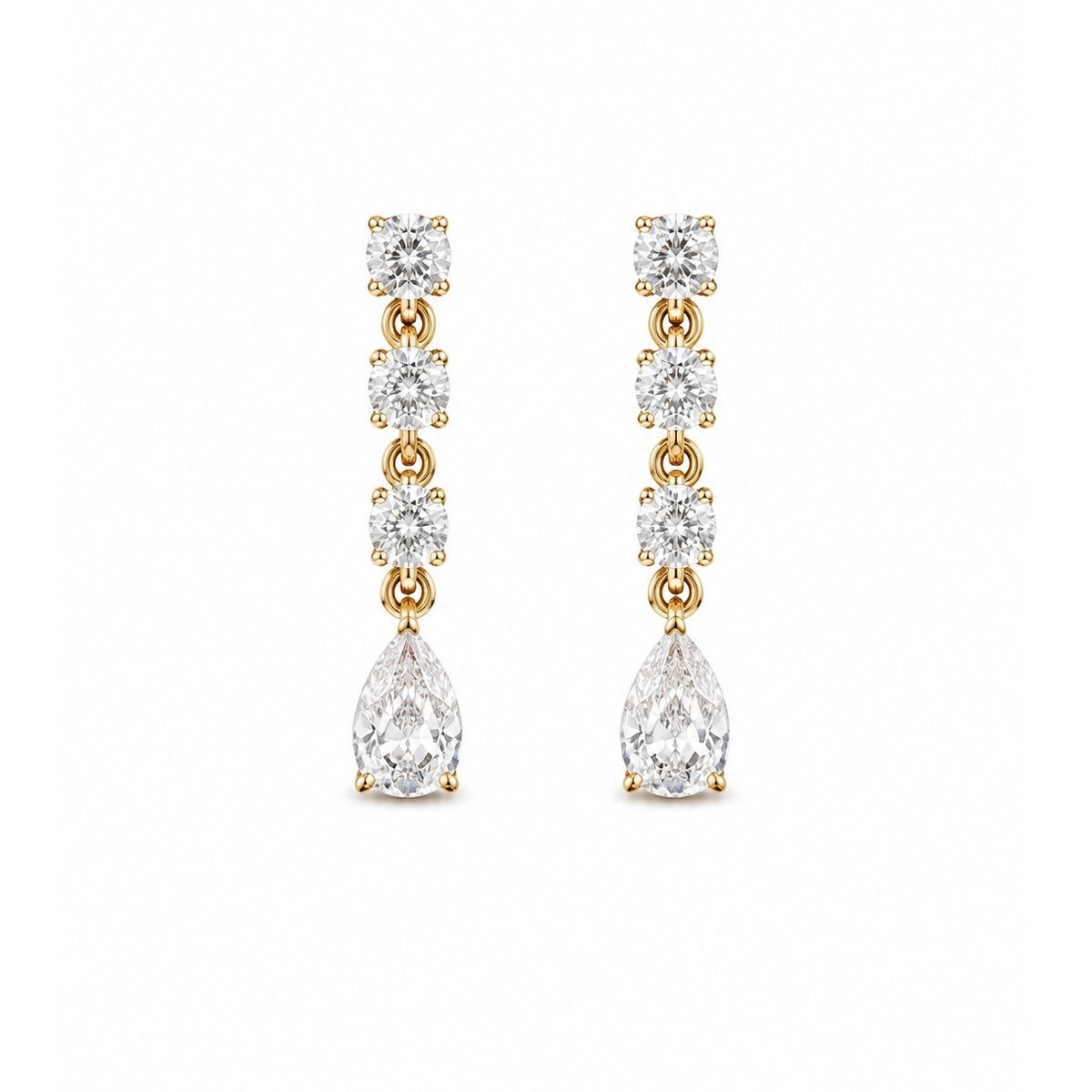 ARETE 3 CZ Y GOTA COLGANTE