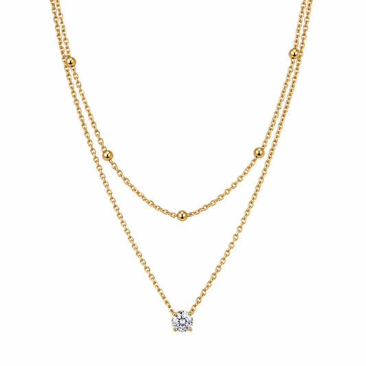 COLLAR DOBLE Y CIRCONIA