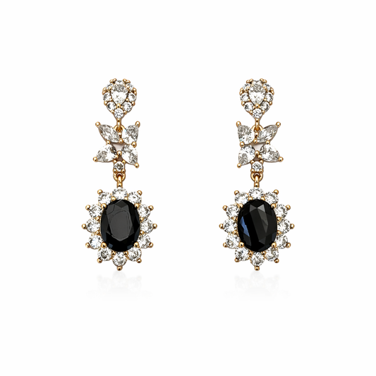 ARETE ÓVALO NEGRO