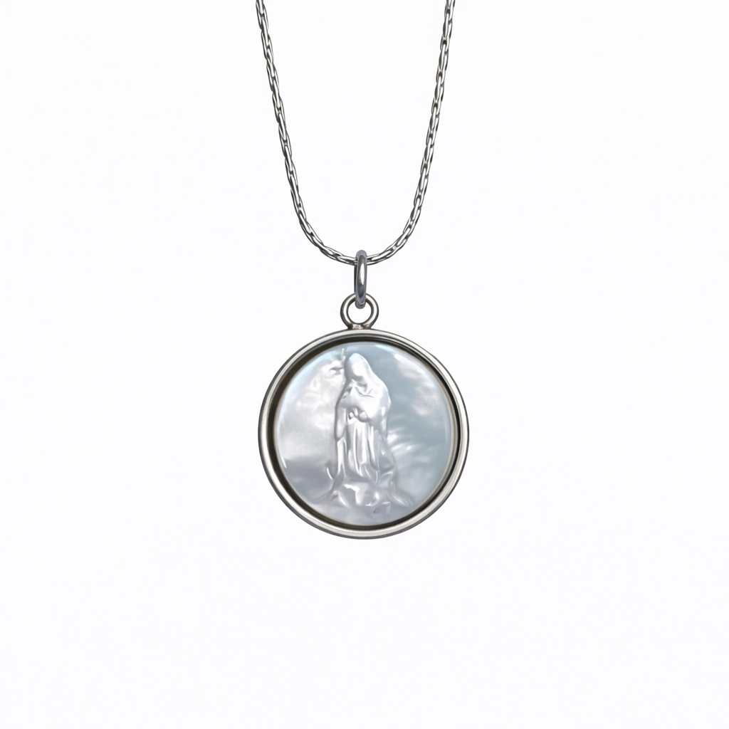 COLLAR VIRGEN MADRE PERLA