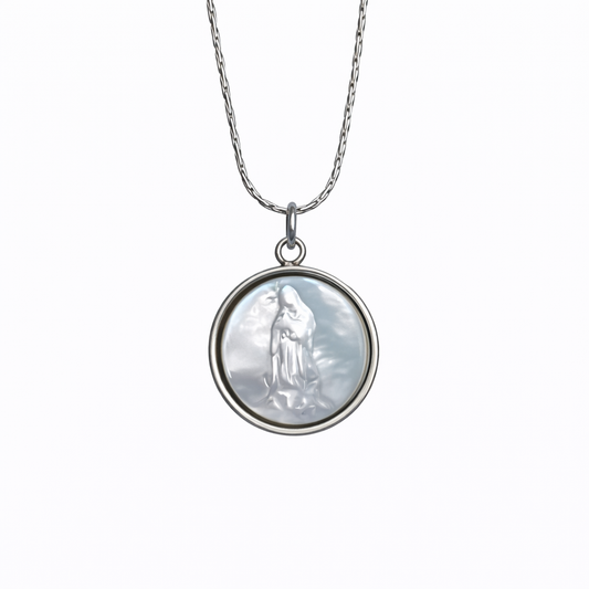 COLLAR VIRGEN MADRE PERLA