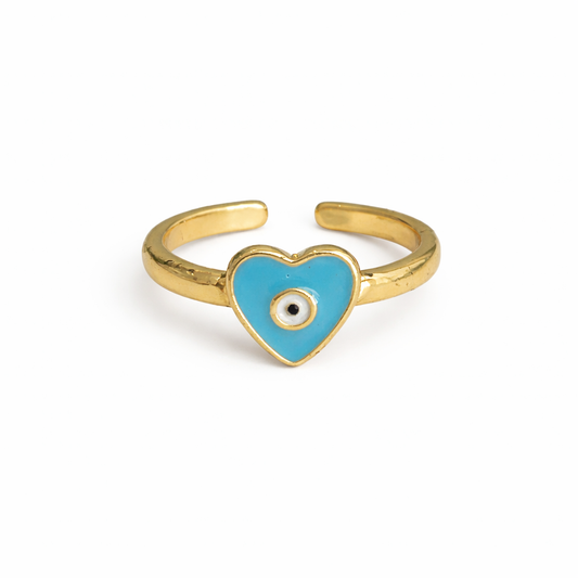 ANILLO CORAZÓN ESMALTADO