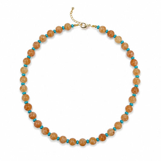 COLLAR PIEDRA NATURAL  Y CHAQUIRON