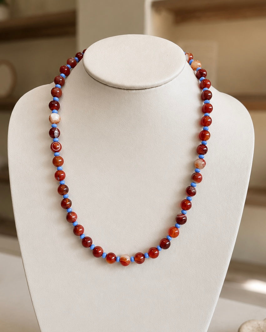 COLLAR PIEDRA NATURAL Y CHAQUIRON