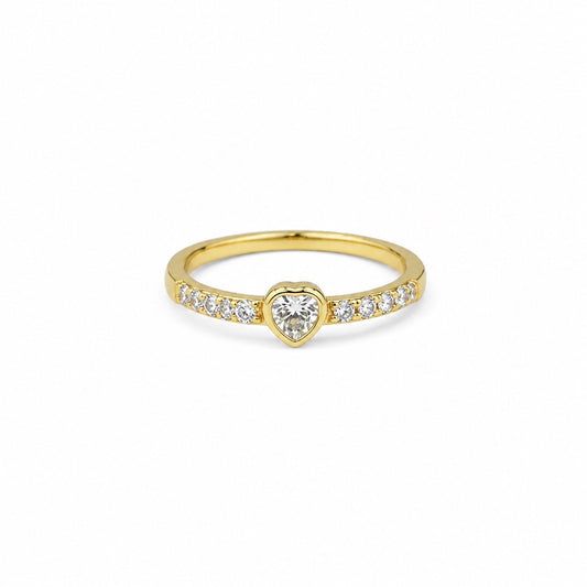 ANILLO MEDIO DEDO CHURUMBELA CORAZÓN SOLITARIO