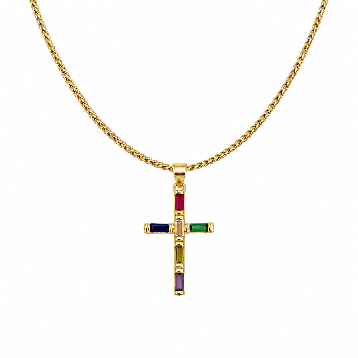 COLLAR CRUZ DELGADA COLORES