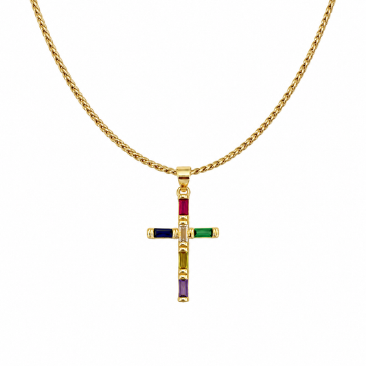 COLLAR CRUZ DELGADA COLORES