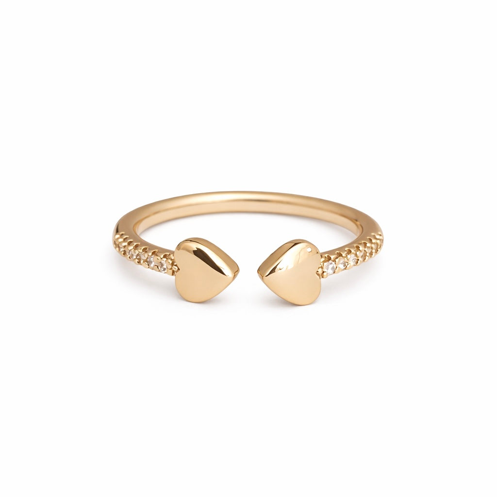 ANILLO DOBLE CORAZÓN