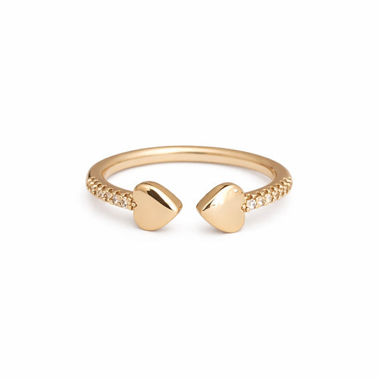 ANILLO DOBLE CORAZÓN