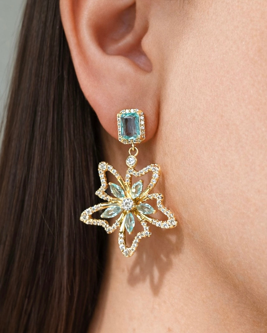 ARETE FLOR AZUL