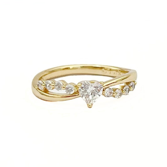 ANILLO CORAZÓN ENTRELAZADO