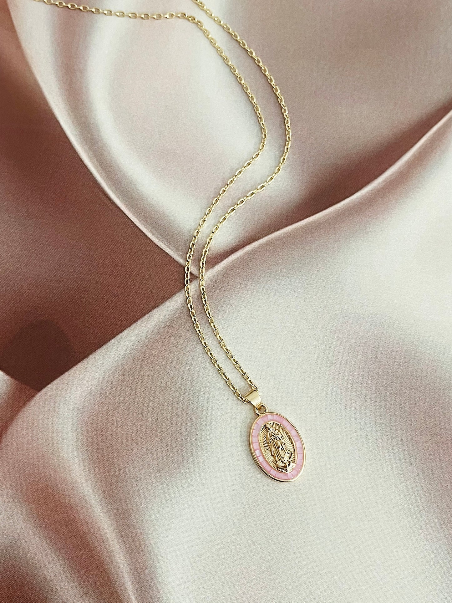 COLLAR GUADALUPE ROSA