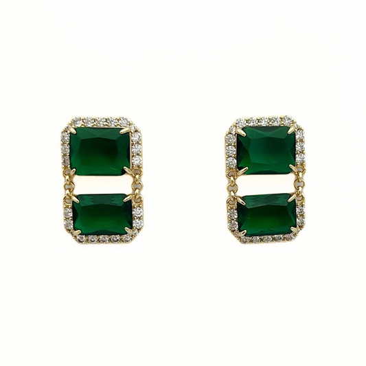 ARETE DOBLE ESMERALDA