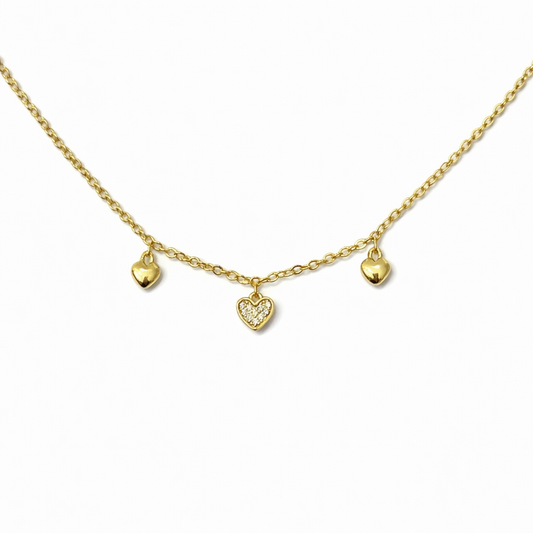 BRAZALETE CORAZONES COLGANTES