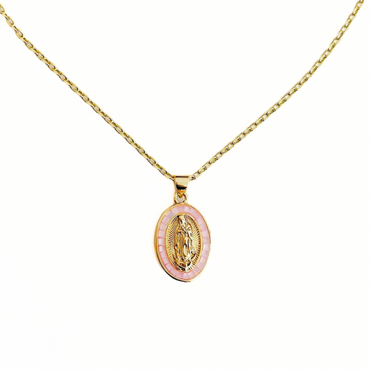 COLLAR GUADALUPE ROSA