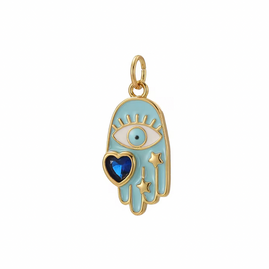 DIJE HAMSA AZUL