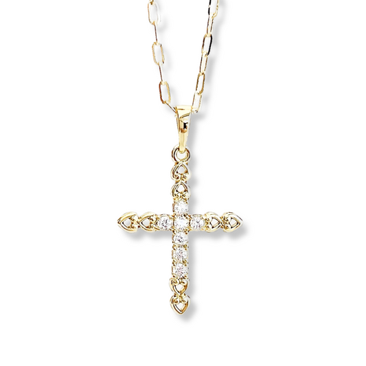 COLLAR CRUZ CORAZONES