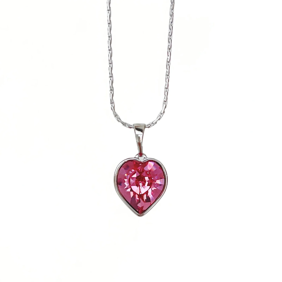 COLLAR CORAZÓN ROSA