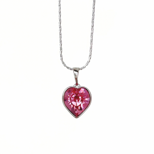 COLLAR CORAZÓN ROSA