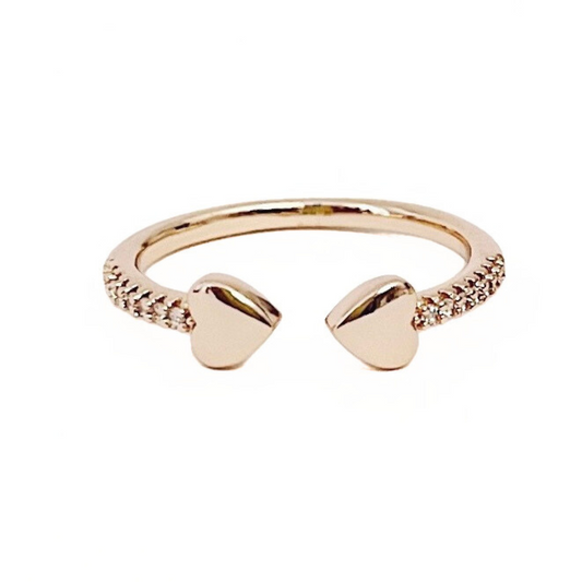ANILLO DOBLE CORAZÓN