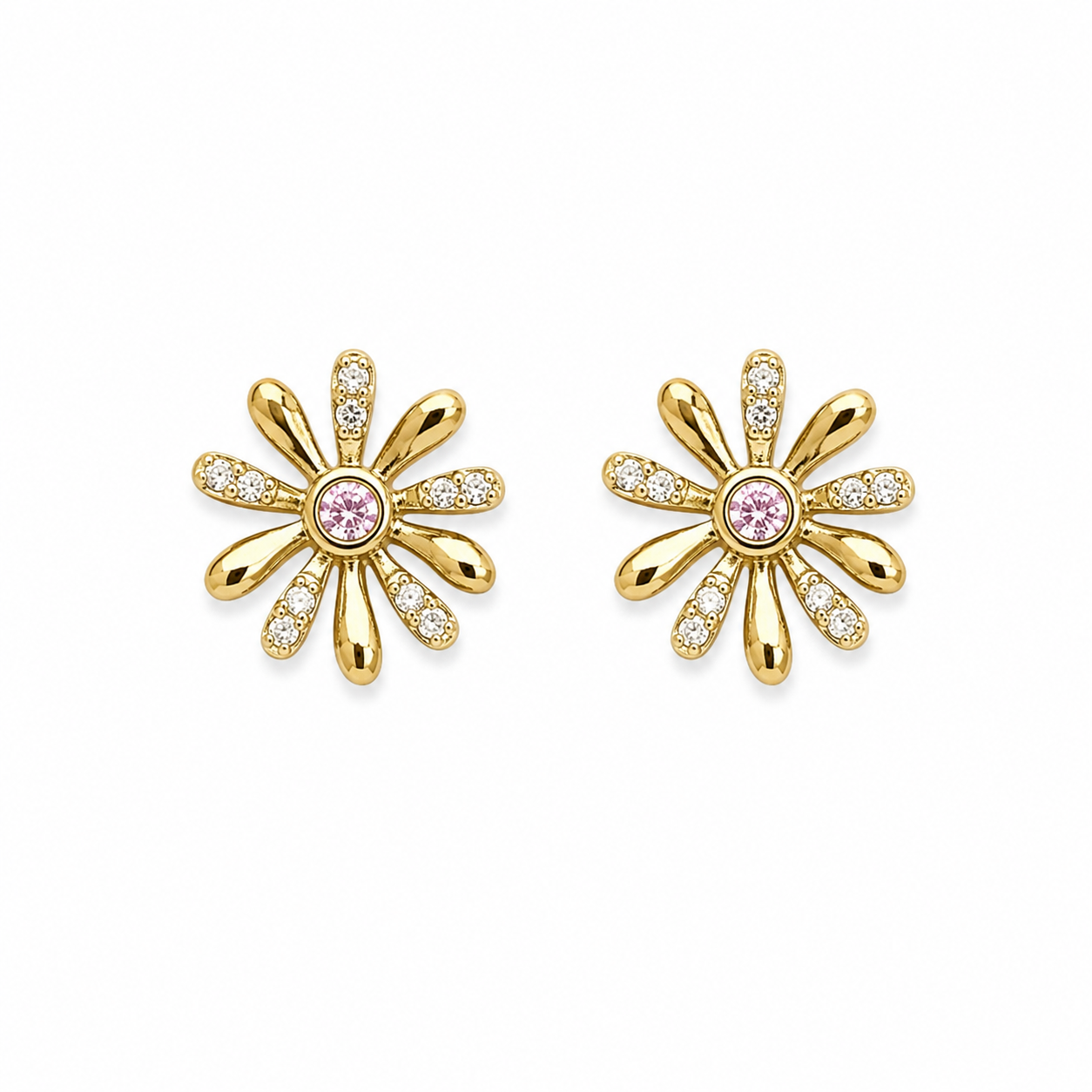 ARETE FLOR CZ ROSA