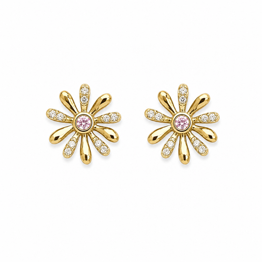 ARETE FLOR CZ ROSA
