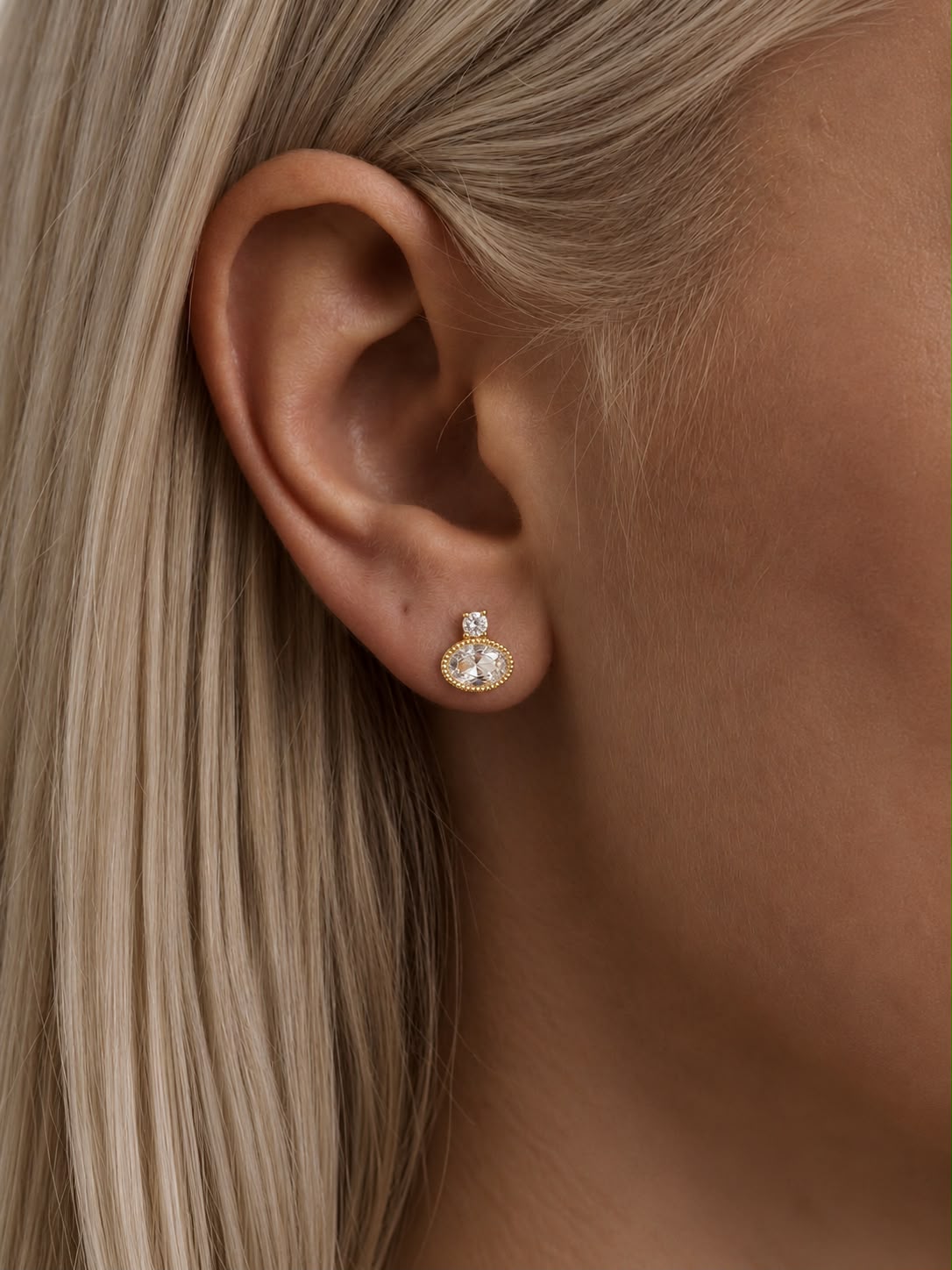 ARETE ÓVALO CZ CHICO