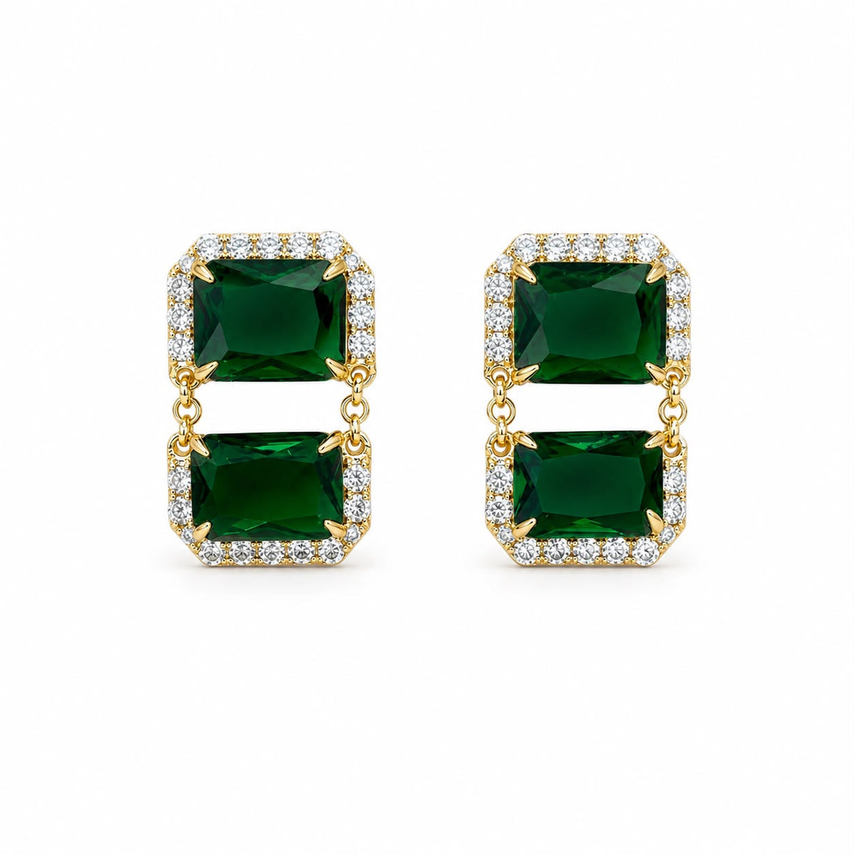 ARETE DOBLE ESMERALDA