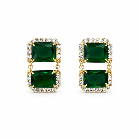 ARETE DOBLE ESMERALDA