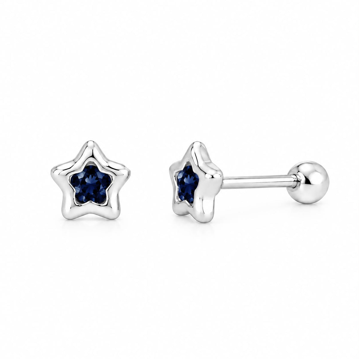 PIERCING ESTRELLA BISEL CZ COLORES