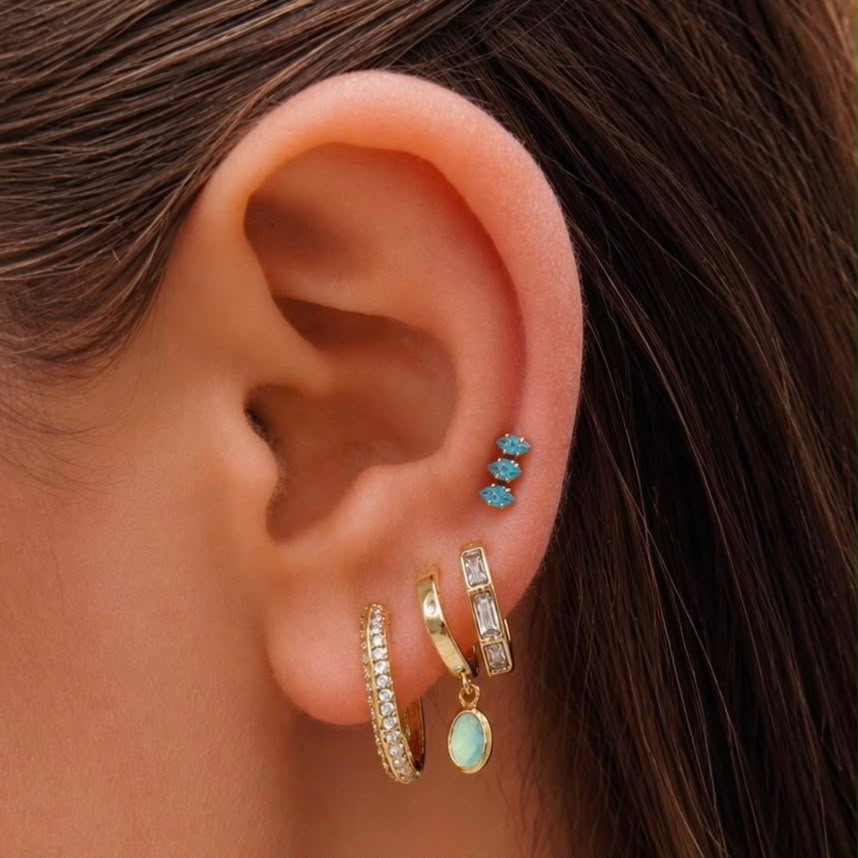 PIERCING COLGANTE CZ VERDE