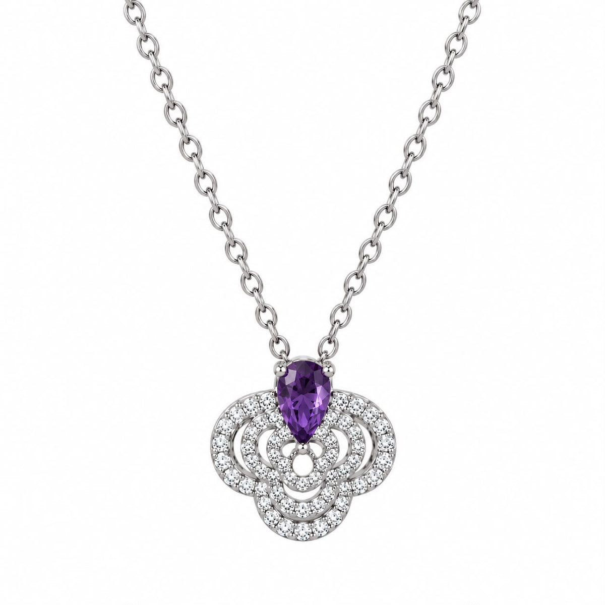 COLLAR FLOR CZ GOTA COLOR