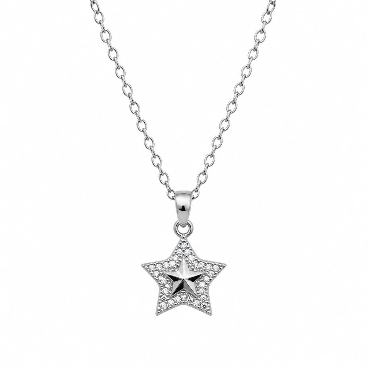 COLLAR ESTRELLA DOBLE CZ